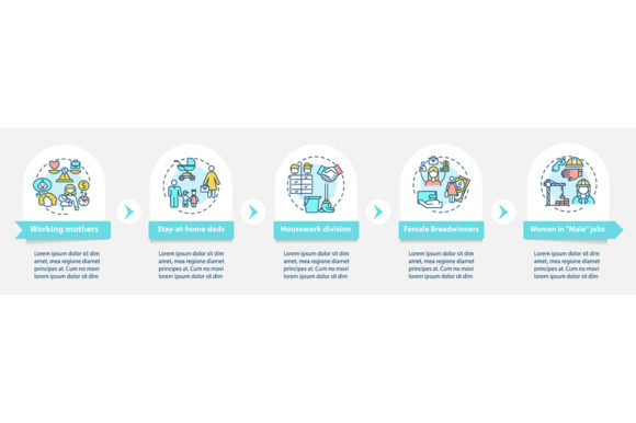 Changing Gender Roles Vector Infographic