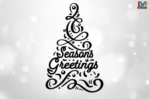 Christmas Tree Season's Greetings: A Festive Graphic Design Asset for Crafters