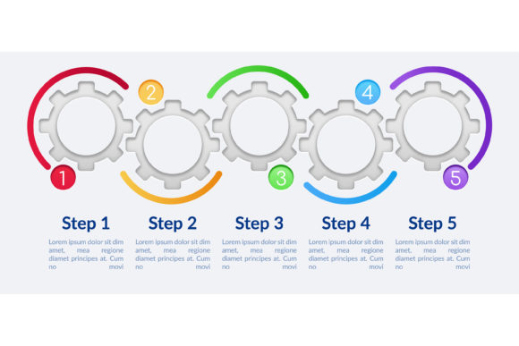 Colorful Gears Infographic Template