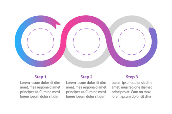 Creative Gradient Flowchart Infographic