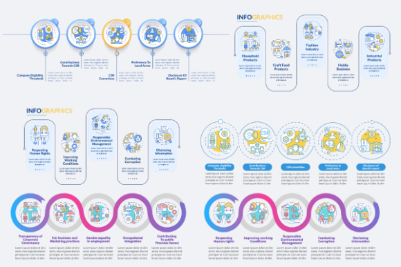 CSR Issues Infographic Templates Bundle: A Powerful Graphic Design Asset for Branding