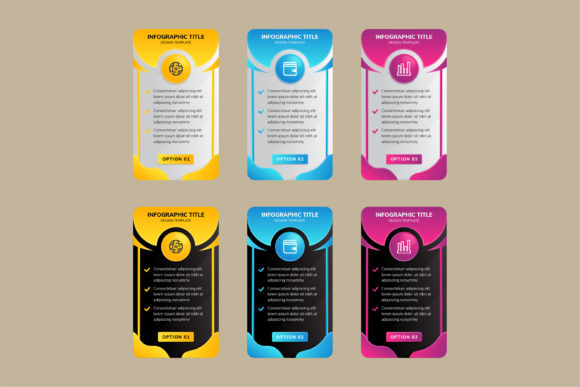 Dark and Bright Infographic Three Option Review for Real Projects