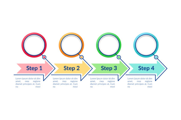 Empty Circles Infographic Template: Graphics for Modern Design