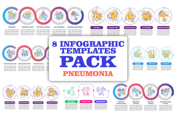Pneumonia Categorization Infographic Set: A Practical Graphic Design Asset for Digital Sellers