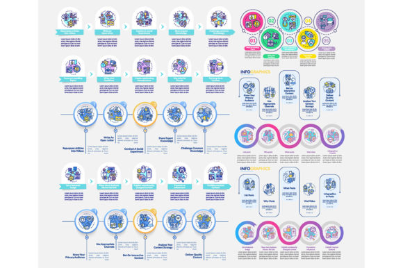 Popular Content Methods Infographic Set