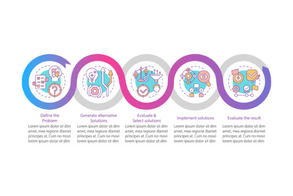 Problem Solving Process Infographic Graphics