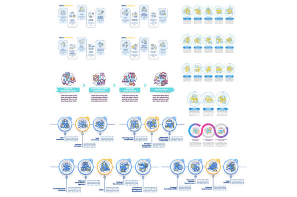Society Vector Infographic Template Set